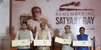 INDIA POST & THEISM GROUP RELEASED A SPECIAL COVER ON SATYAJIT RAY TO COMMEMORATE HIS BIRTH CENTENARY YEAR AND 66 YEARS OF PATHER PANCHALI