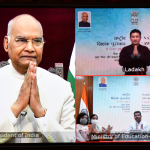 The President, Shri Ram Nath Kovind virtually presents the National Award to Teachers 2021, on the occasion of Teachers’ Day, in New Delhi on September 05, 2021. The Union Minister for Education, Skill Development and Entrepreneurship, Shri Dharmendra Pradhan and other dignitaries are also seen.