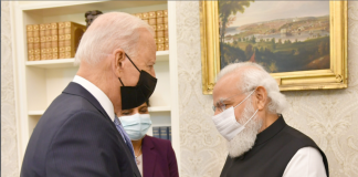 Prime Minister’s Opening Remarks at the India-US Bilateral Meeting The Prime Minister, Shri Narendra Modi in a Bilateral Meeting with the President of the United States of America, Mr. Joe Biden, at White House, in Washington DC, USA on September 24, 2021