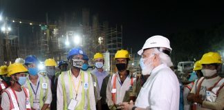 PM conducts on-site inspection and reviews ongoing construction work of new Parliament building PM conducts on-site inspection and reviews ongoing construction work of new Parliament building