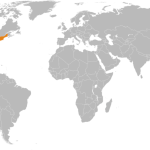 US Taiwan on World Map