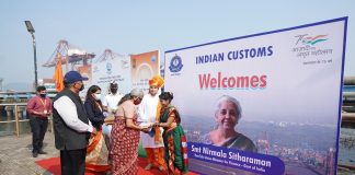 Union Finance Minister Ms. Nirmala Sitharaman visits Nhava Sheva; Reviews activities of Indian Customs Indian Customs