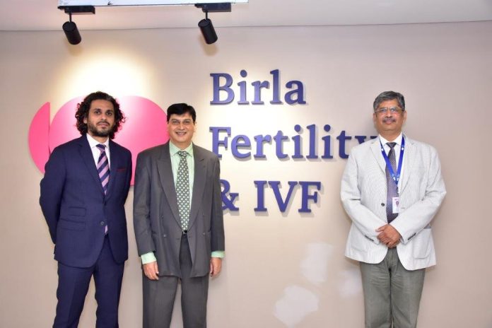 From left to Right Akshat Seth, CEO CK Birla Healthcare, Dr. Souren Bhattacharya, Consultant and Centre Head, Birla Fertility & IVF, Kolkata & Dr. (Col) Prof. Pankaj Talwar VSM, Head of Medical Services, Birla Fertility & IVF