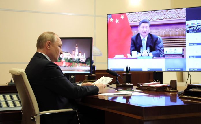 Russian President with Chinese President in G20 Summit