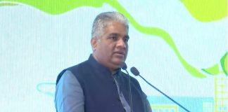 Shri Bhupender Yadav speaks at the Launch of the Mangrove Alliance for Climate (MAC) at COP 27 Union Minister for Environment Forest and Climate Change Shri Bhupender Singh Yadav