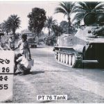 14 PUNJAB with a squadron of 45 Cavalry entering Jessore (123(2) Copyright remains with DPR MoD India