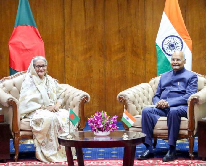 Indian President Shri Ram Nath Kovind meets Bangladesh Prime Minister Sheikh Hasina at Dhaka