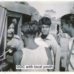 Maj Gen MS Brar, PVSM, GOC 4 Mountain Division with local youth (25(1) Copyright remains with DPR MoD India
