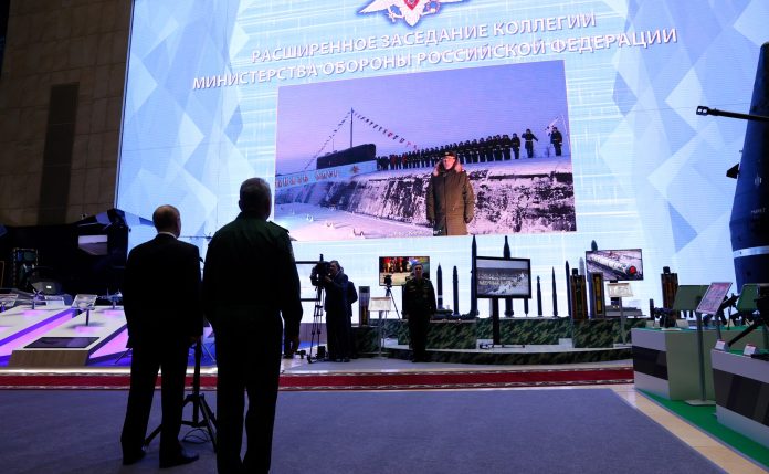 President Putin took part in a ceremony marking the induction of nuclear missile submarines Knyaz Oleg and Novosibirsk into the Russian Navy