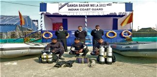 Coast Guard in action at Ganga Sagar
