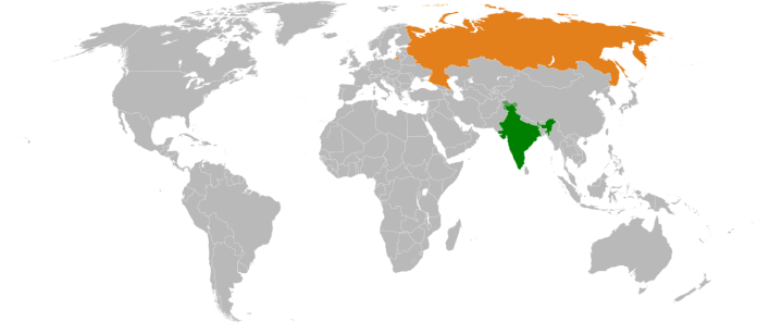 India Russia Map by Wikipedia