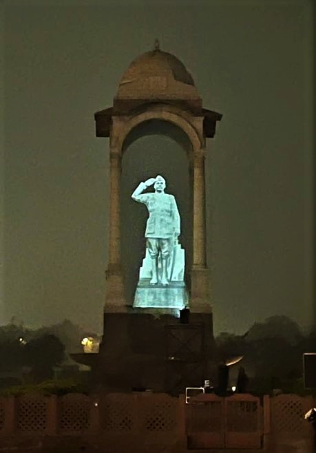Netaji 3D Hologram Statue at India Gate