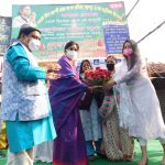 Presence of Dr. Shashi Panja, cabinet minister, Govt. Of WB for Dept. Of Women and Child Development and Social Welfare, at the Vaccination drive.