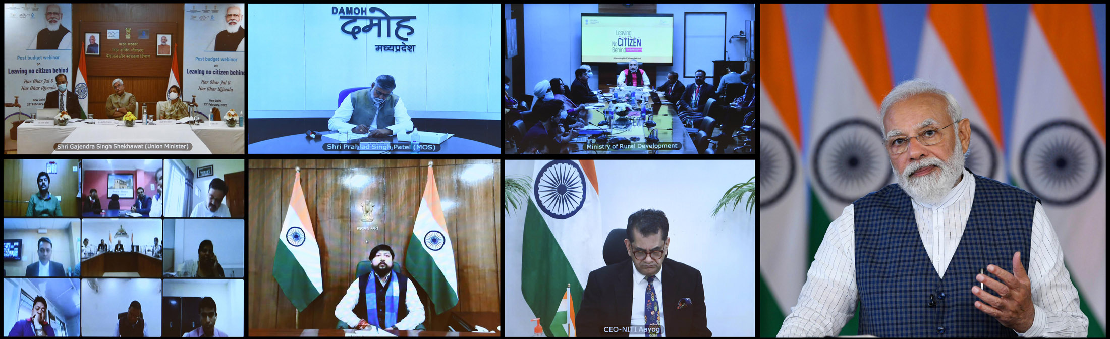 PM addressing a webinar on positive impact of Union Budget on rural development, in New Delhi on February 23, 2022.