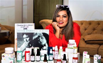 Auli Founder Aishwarya Biswas with her Products