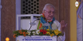 Shri Arif Mohammed Khan, Hon’ble Governor of Kerala and former Cabinet Minister, Energy & Civil Aviation, Govt. of India addressing the 8th World Parliament of Science, Religion, and Philosophy organised by MIT World Peace University