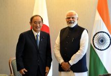 PM meeting the former Prime Minister of Japan, Mr. Yoshihide Suga, in Tokyo, Japan on May 24, 2022.