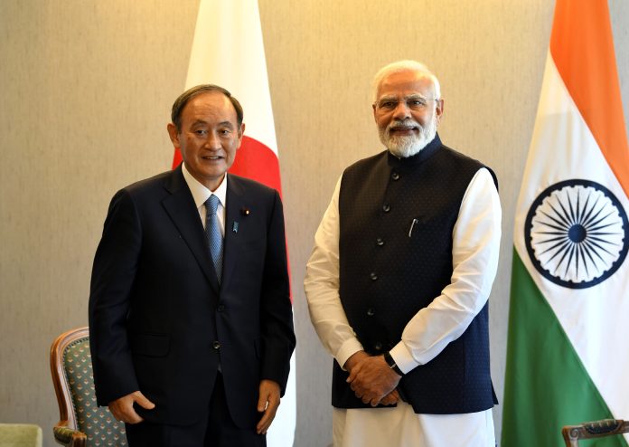 PM meeting the former Prime Minister of Japan, Mr. Yoshihide Suga, in Tokyo, Japan on May 24, 2022.