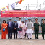 The Union Minister for Defence, Shri Rajnath Singh handing over 12 High Speed Guard Boats to Vietnam at Hong Ha Shipyard, in Hai Phong, Vietnam on June 09, 2022.