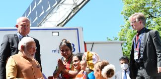 PM receives a warm welcome in a Community event in Munich, Germany on June 26, 2022.