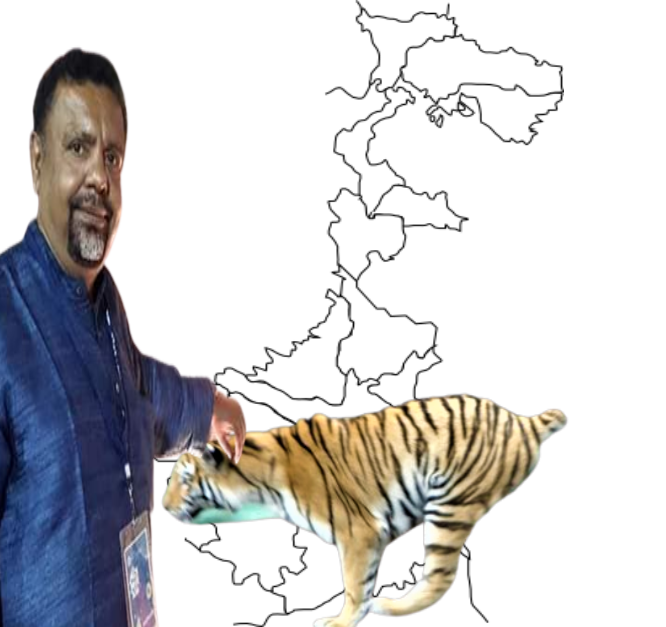 Amit Goswami with Lej Kata Tiger