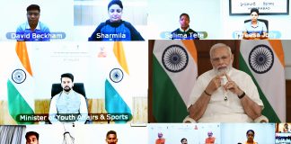 PM interacts with Indian Contingent bound for Commonwealth Games 2022