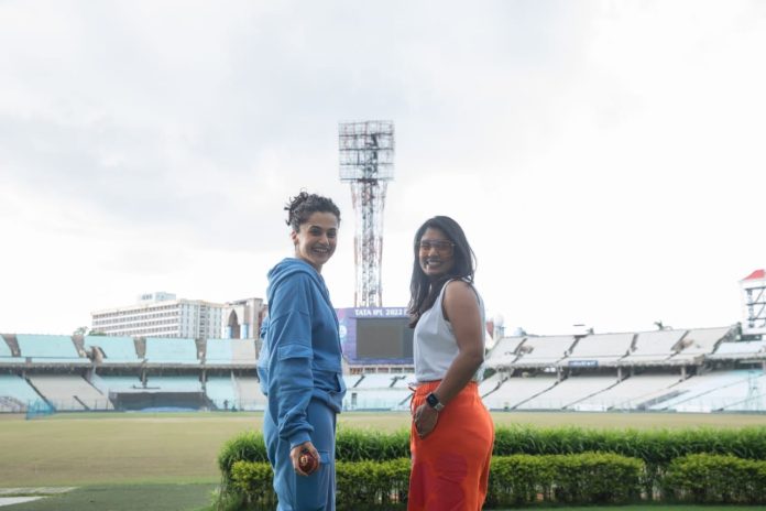 Cricket Icon Mithali Raj, Actress Taapsee Pannu & Srijit Mukherji promote Shabaash Mithu at Eden Gardens in Kolkata