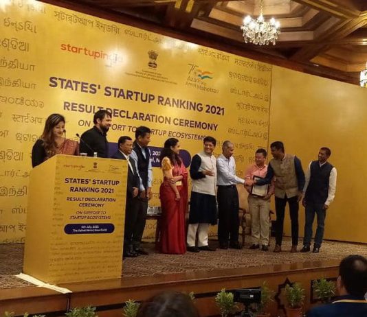 Meghalaya Best Performer National Startup Rankings -2021_2