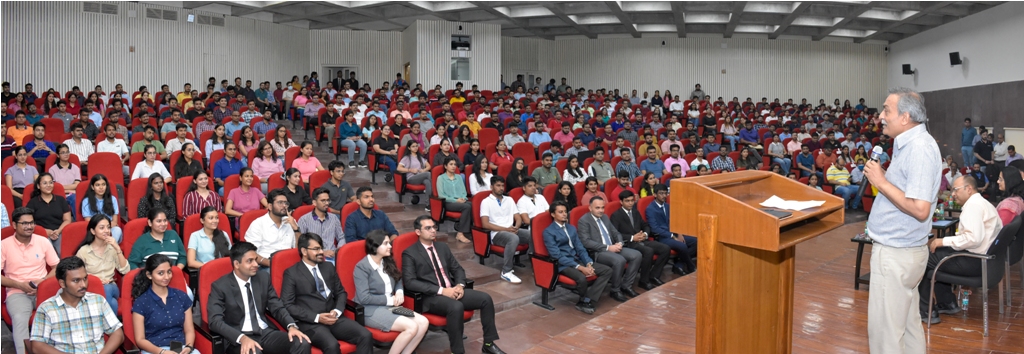 Prof. Shah Addressing Students