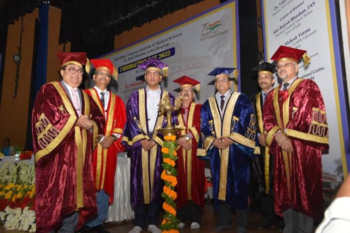 Union Health Minister Dr. Mansukh Mandaviya Presides over the 4th Convocation of the Atal Bihari Vajpayee Institute of Medical Sciences (ABVIMS)
