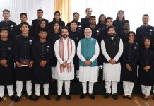 PM with CWG 2022 participants Contingent for Commonwealth Games 2022, in New Delhi on August 13, 2022.