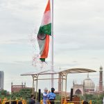 PM unfurling the Tricolour flag at the ramparts of Red Fort, on the occasion of 76th Independence Day, in Delhi on August 15, 2022.