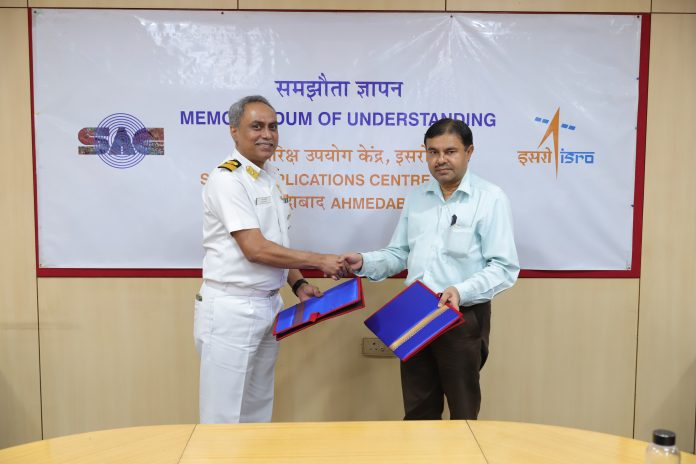 MOU BETWEEN INDIAN NAVY AND SPACE APPLICATIONS CENTRE (ISRO) FOR COOPERATION ON SATELLITE-BASED NAVAL APPLICATIONS IN OCEANOLOGY AND METEOROLOGY