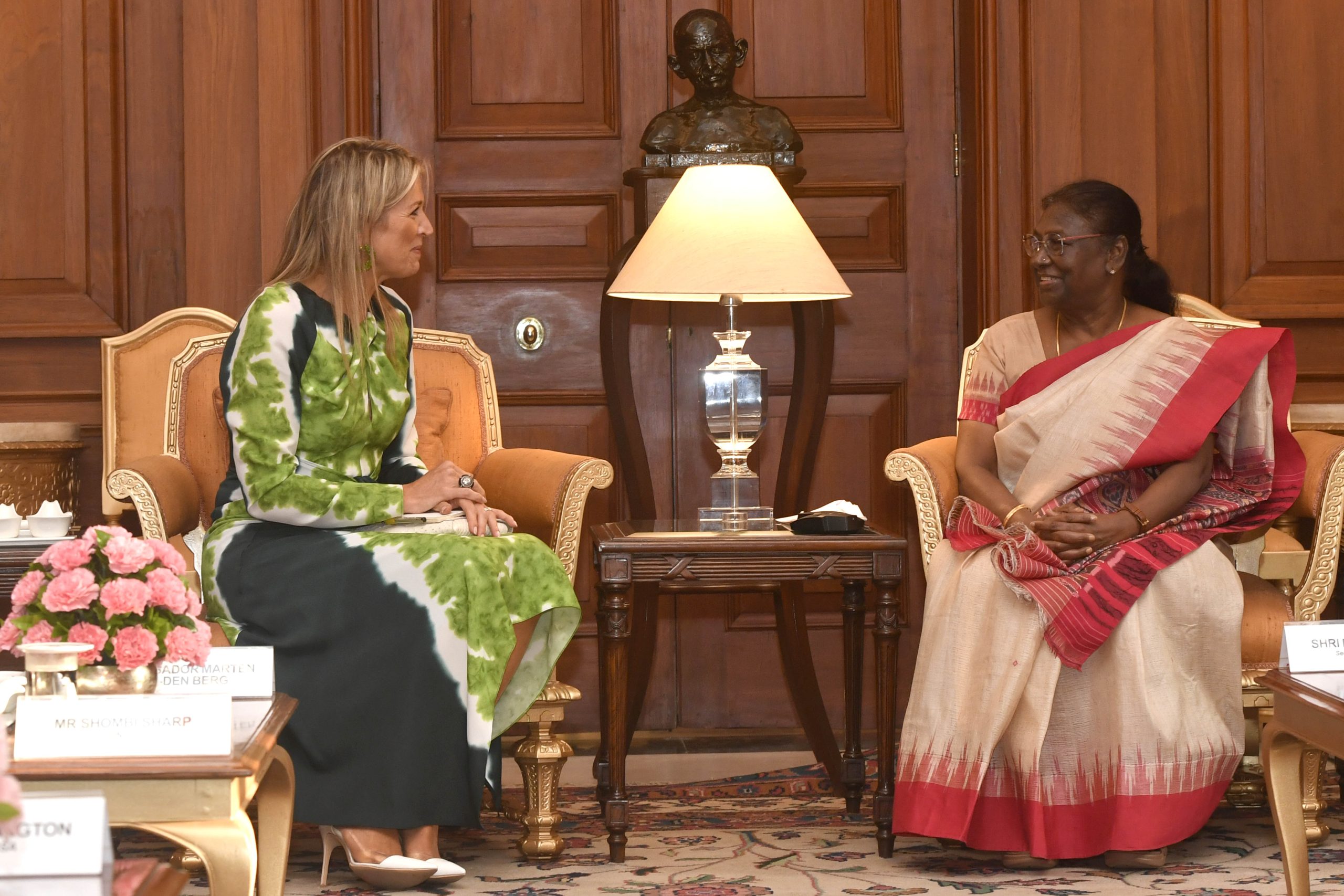 Queen Maxima of the Netherlands calls on the President
