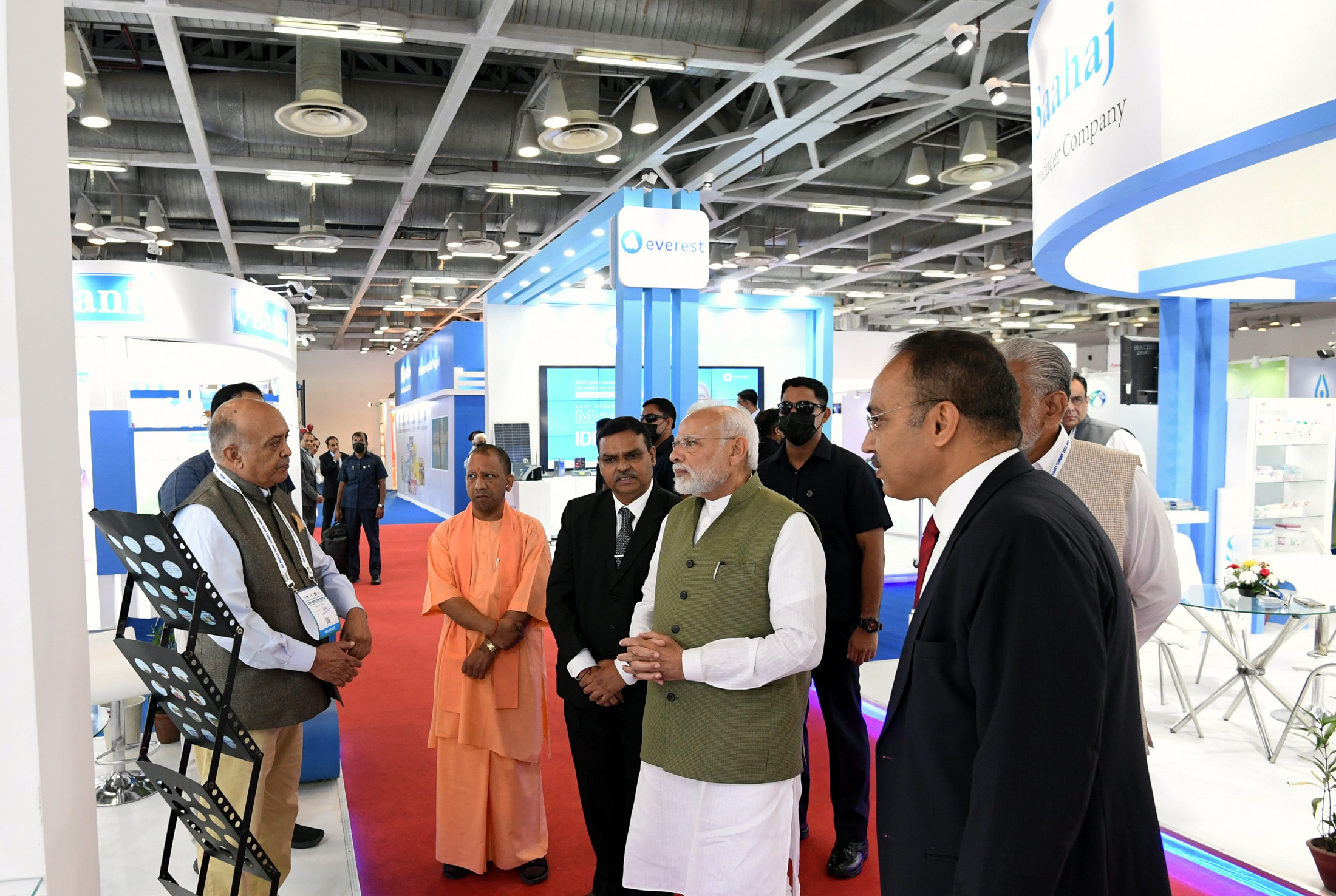 PM at the inauguration of the International Dairy Federation World Dairy  Summit (IDF WDS) 2022, organised at India Expo Centre & Mart, Greater Noida  on September 12, 2022. The Chief Minister of