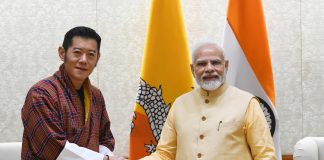 PM meeting with the King of Bhutan, Jigme Khesar Namgyel Wangchuck, in New Delhi on September 14, 2022.