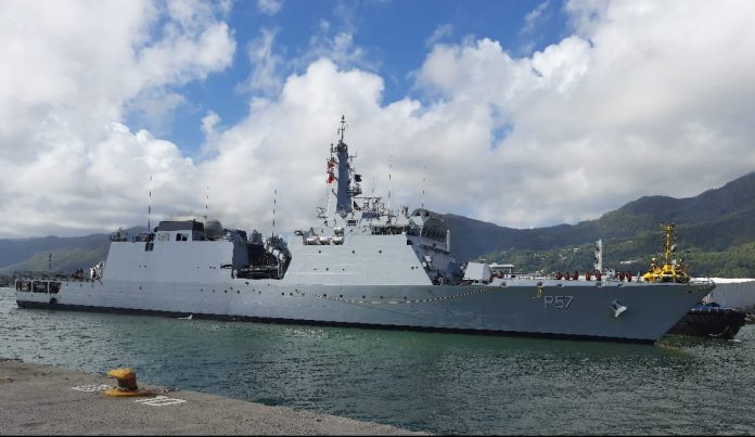 INS Sunayna entered Port Victoria Seychelles on 24 Sep 22 to participate in the annual training exercise Operation Southern Readiness of Combined Maritime Forces (CMF).