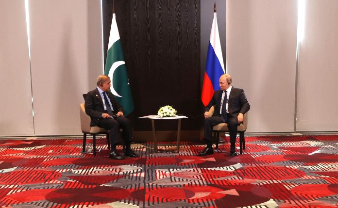 President Putin's Meeting with Pakistan PM Shehbaz Sharif Photo By TASS