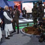 PM at the inauguration of the DefExpo22 at Mahatma Mandir Convention and Exhibition Centre in Gandhinagar, Gujarat on October 19, 2022.