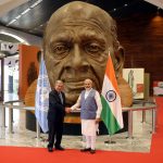 PM meeting the Secretary General of the United Nations, Mr. Antonio Guterres at the launch of the Mission LiFE at Statue of Unity in Ekta Nagar, Kevadia, Gujarat on October 20, 2022.