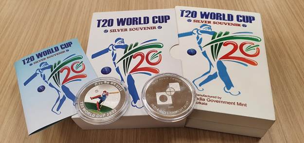 T20 World Cup Silver Souvenir Coin from Kolkata Mint