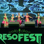 Students of Resonance – Hyderabad Centre, performing a skit at the college festival, ResoFEST, today at Gachibowli Stadium.