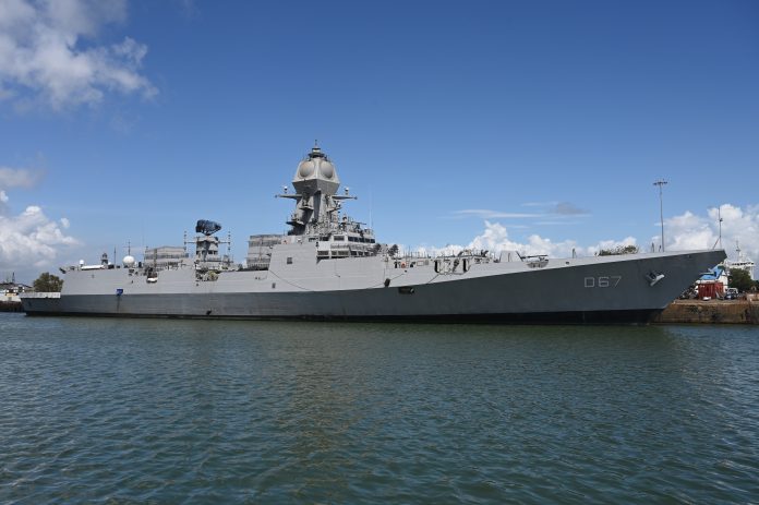 Y 12705 (Mormugao), the second ship of Project 15B stealth guided missile destroyers being built at Mazagon Dock Shipbuilders Limited (MDL), was delivered to the Indian Navy on 24 Nov 22.