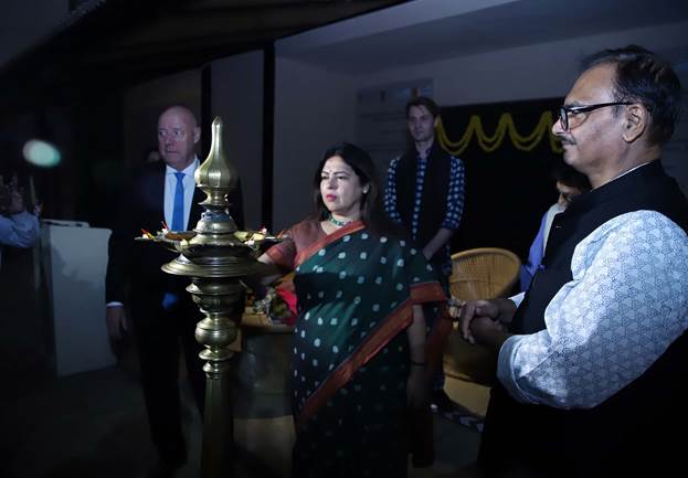 Smt. Meenakshi Lekhi, Minister of State for External Affairs and Culture inaugurated the exhibition on ‘Tradition is Contemporary- Danish Textile Craft in Art and Design’ in the presence of Freddy Svane, Danish Ambassador to India at the National Crafts Museum & Hastkala Academy