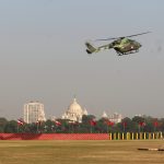 Helicopter At Vijay Diwas 2022 dropping Arms 2