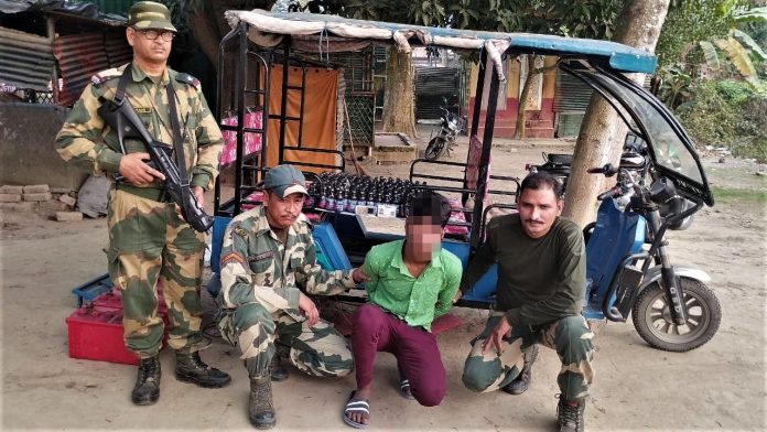 BSF JAWANS APPREHENDED TWO SMUGGLERS, WHILE SMUGGLING PHENSEDYL ON THE BORDER