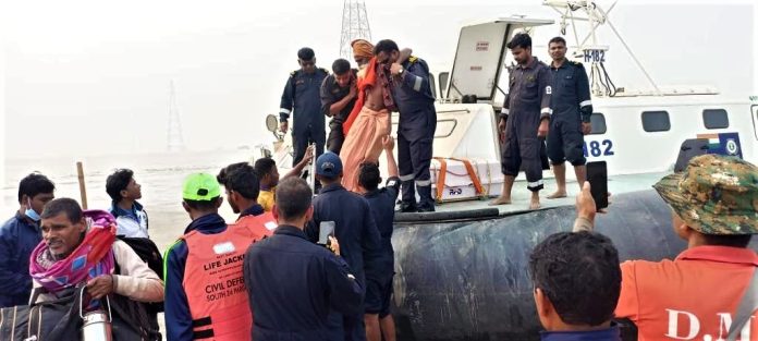 COAST GUARD rescue operation in Kakdweep