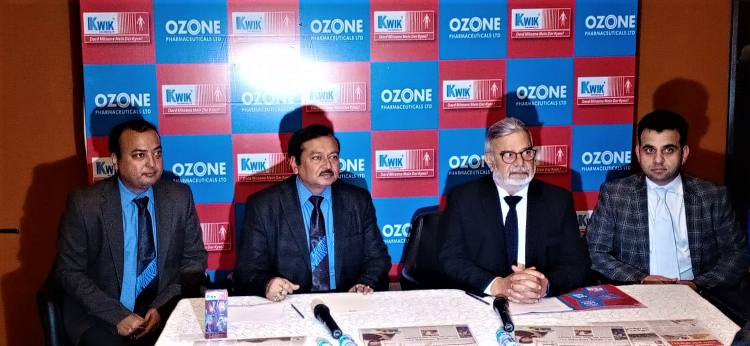 KWIK Pain Relief Launched by Ozone Group CMD SC Sehgal and his team