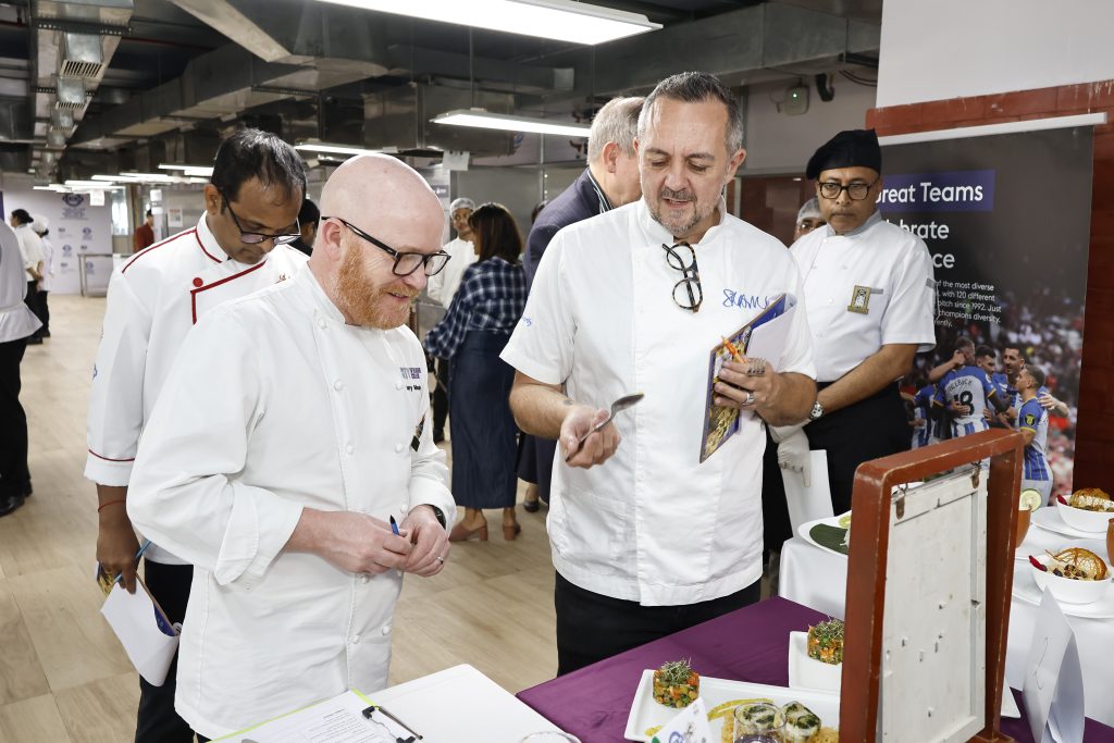 Chef Gary Maclean and Shaun Kenworthy judging the food entries at GREAT INDO-BRITISH TASTE CHALLENGE
