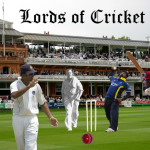 Lords of Cricket: L to R - Sachin Tendulkar (India), Rahul Dravid (India),Jim Laker (England),Muttiah Muralitharan (Sri Lanka) and Brian Lara (Trinidad, West Indies)
